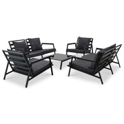 Set Divani da Giardino 5 pz con Cuscini Alluminio Grigio Scuro cod mxl 34606