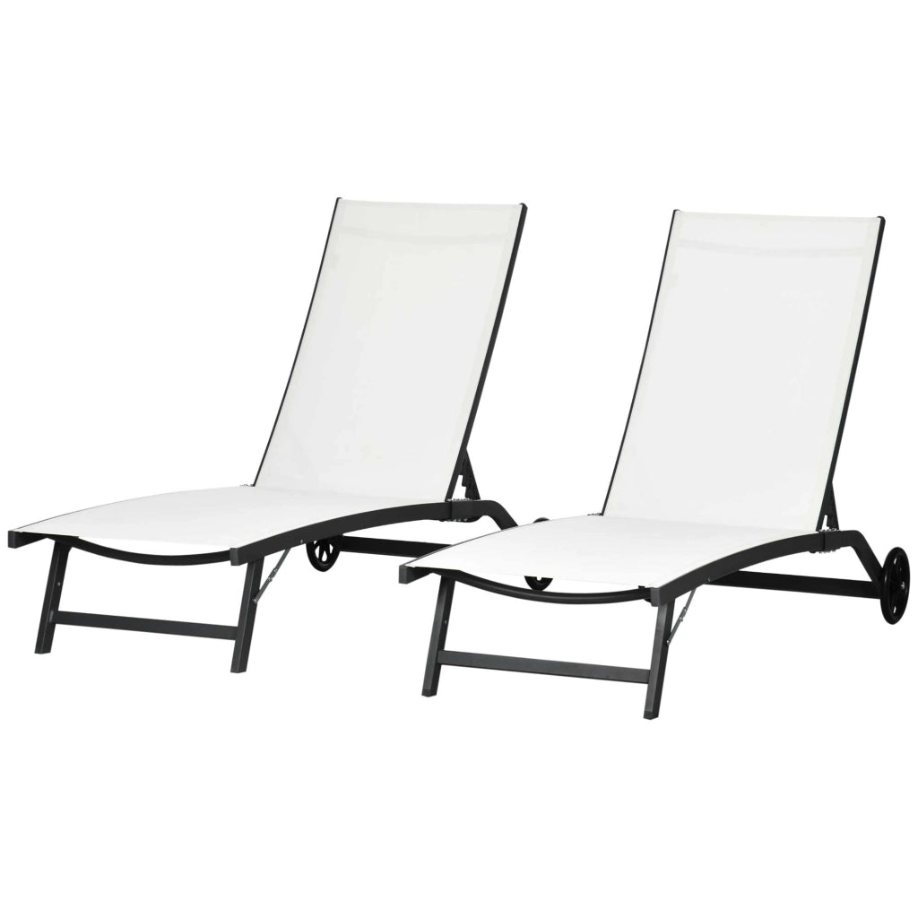 Lettino Sole Poltrona Relax 2 Pezzi ¨C Zephmum ¨C Alluminio Textilene Beige
