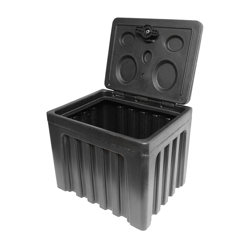 Cassetta per attrezzi senza supporto, in plastica nera 468x470x600 mm