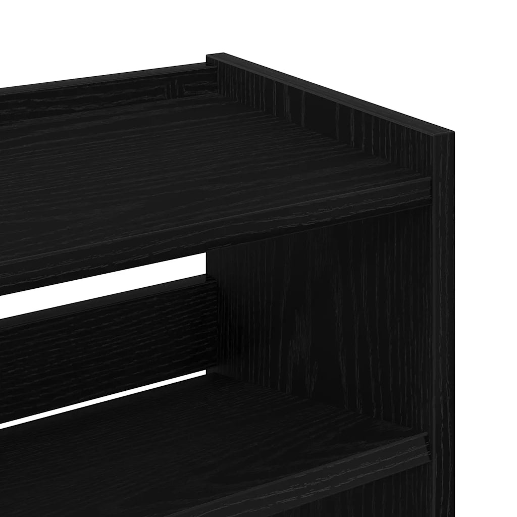 Scarpiera Nera 60x25x62 cm in Legno Multistrato 859888