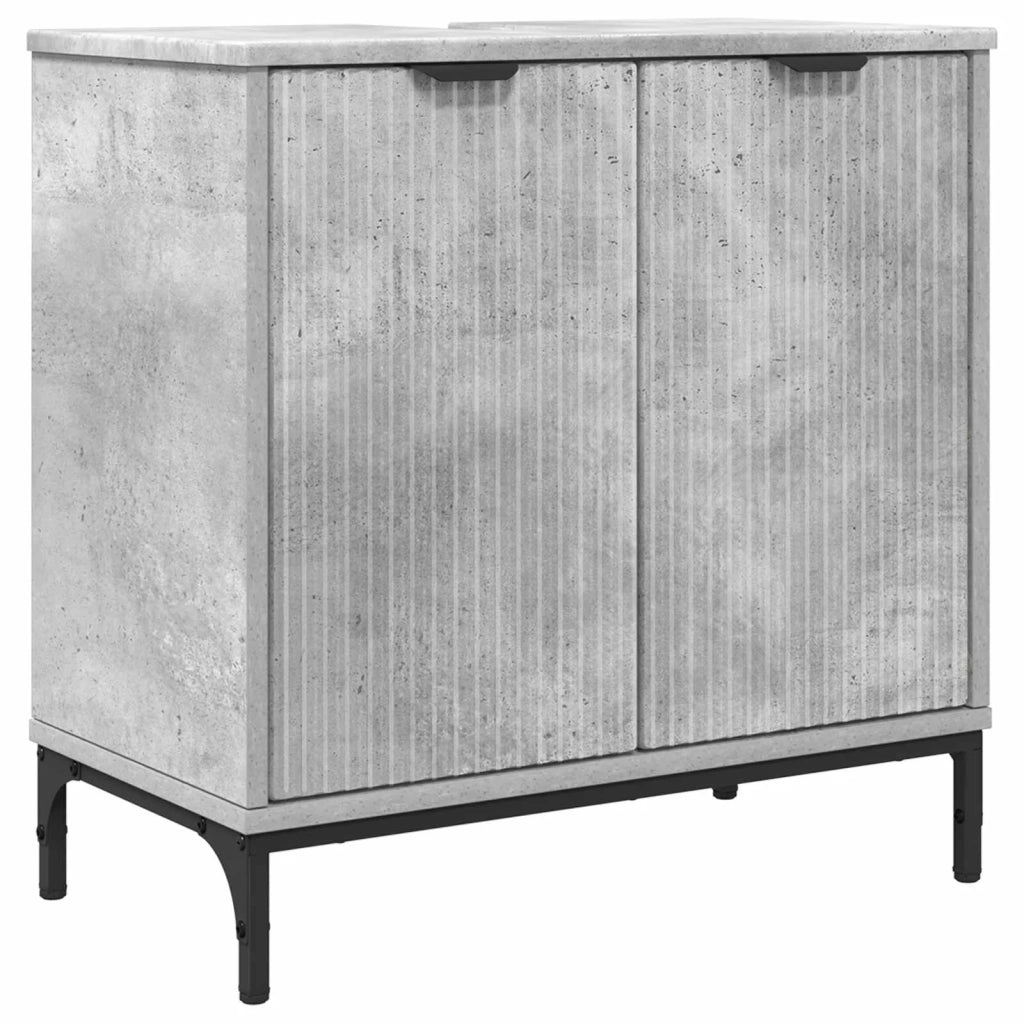 Armadio per Lavabo da Bagno Grigio cemento 60,5 x 33,5 x 61 cm 883417