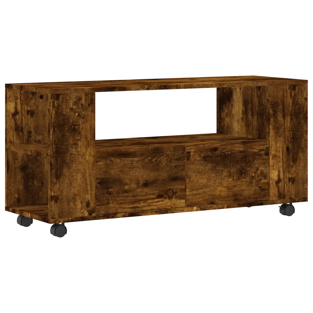 Mobile TV Rovere Fumo 102x34,5x43 cm in Legno Multistrato 833747