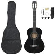Set Chitarra Classica per Principianti 8 pz Nera 1/2 34" cod mxl 73773