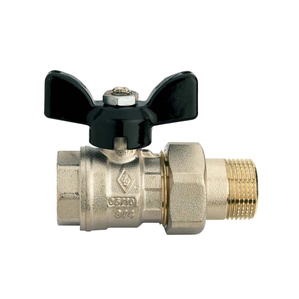 VALVOLA A SFERA A PASSAGGIO TOTALE FIL. F RACCORDO PER COLLETTORI- 1/2 x 1/2  PN 40- RB- pezzi 1