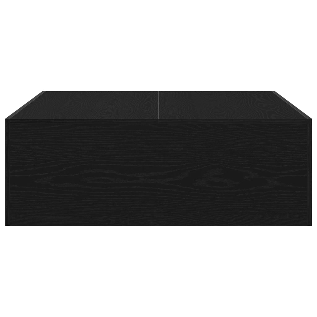 Tavolino da caffÃ¨ in rovere nero - 100x100x35 cm in legno ingegnerizzato
