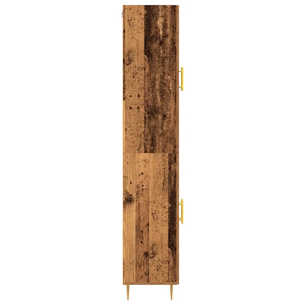 Credenza 2 pz-Set di 2 Buffet-Armadio da cucina Legno vecchio 69,5 x 34 x 180 cm 620634