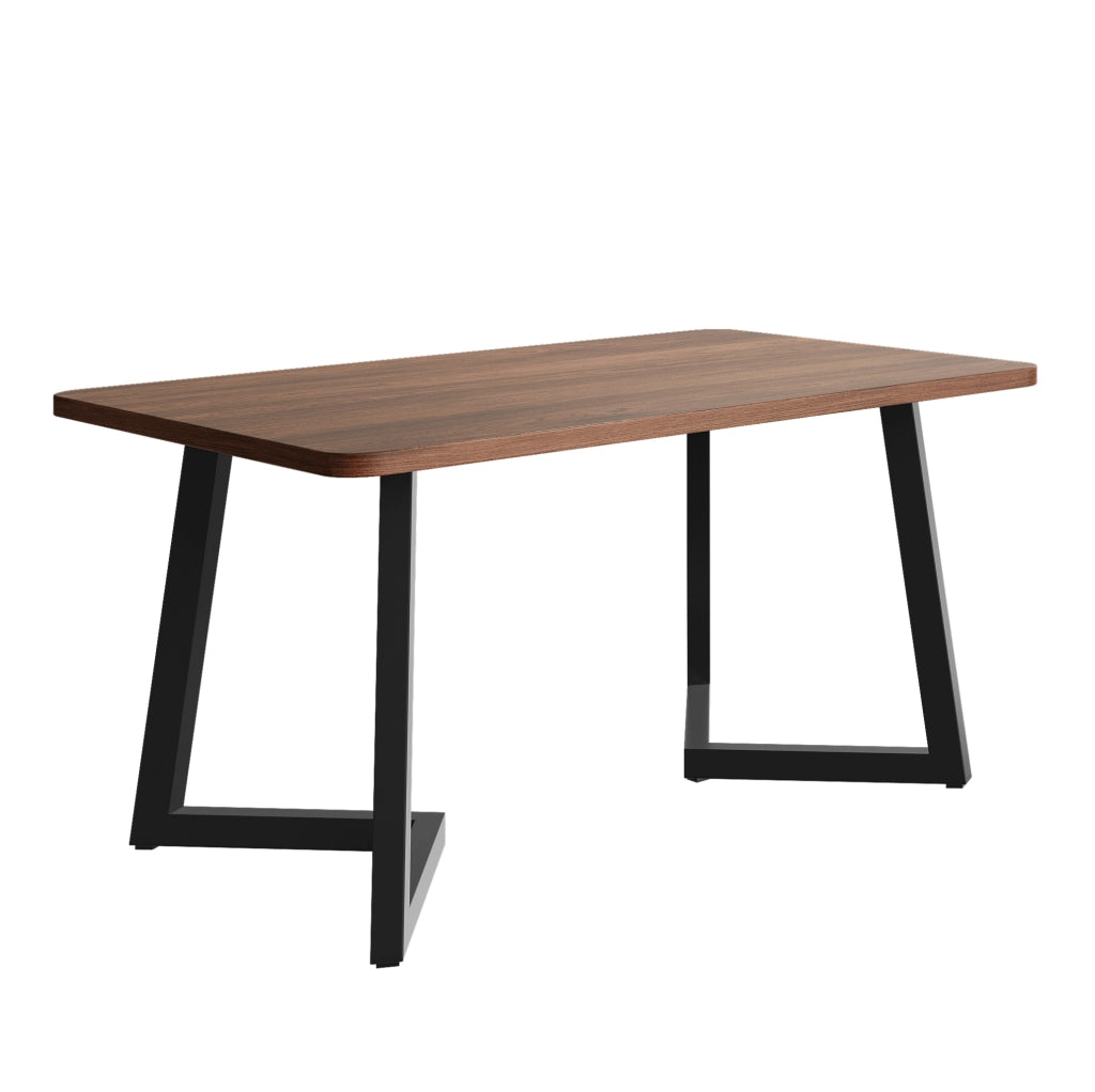 Tavolo da pranzo rettangolare 117x68 cm nero e noce