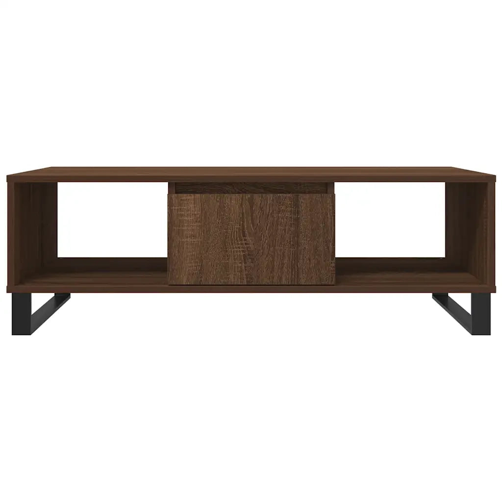 Tavolino Salotto Rovere Marrone 104x60x35 cm Legno Multistrato 827099