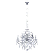 Lampadario Italux Barocco 6 luci E14 cristallo cromo