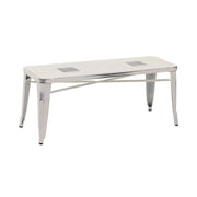 Panchina ferro bristol bianco antico cm 103x38h45