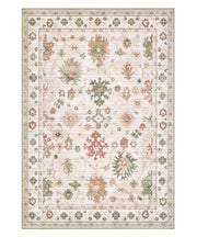 Tappeto arredo casa ZIEGLER 04 beige crema cm.200x280 riproduzione disegno persiano classico in stile vintage. Tappeto lavabile e antiscivolo per salotto, soggiorno, camera da letto.