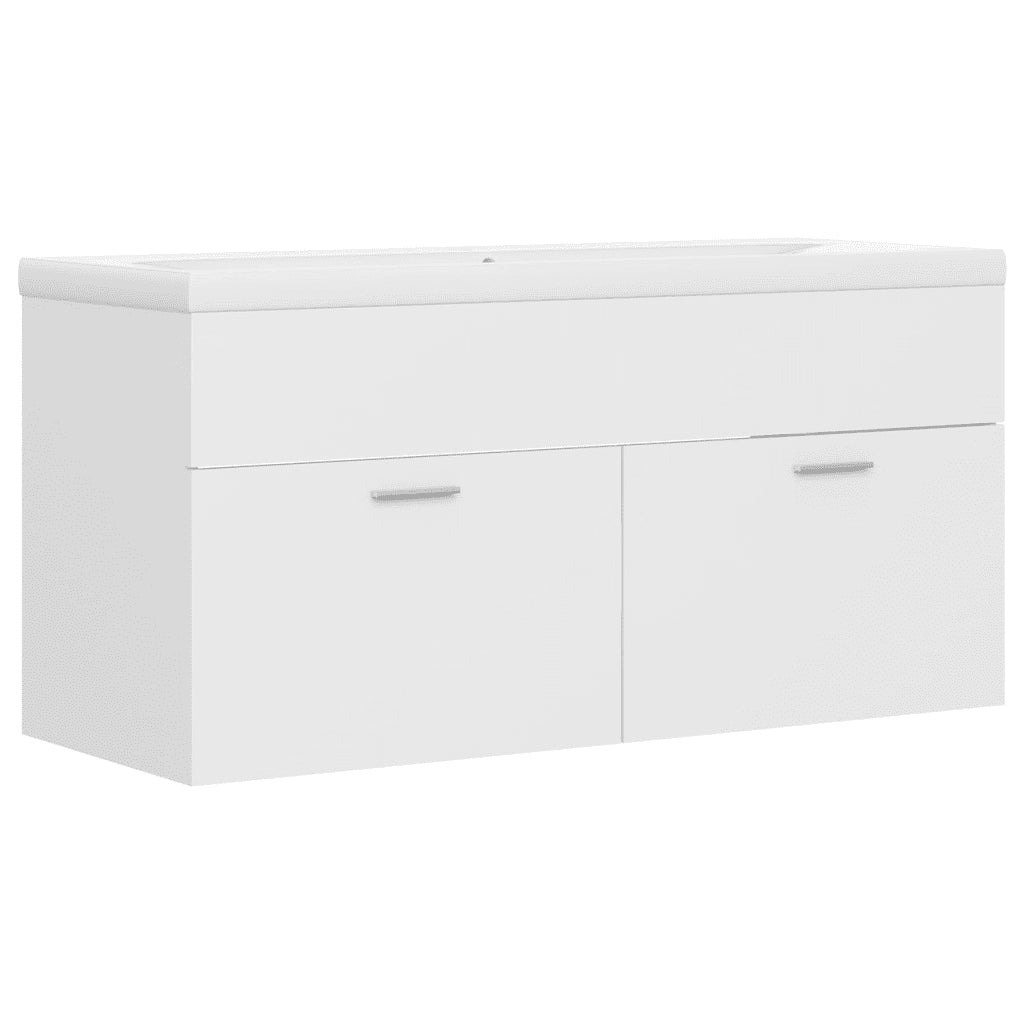 Mobile da Bagno con Lavabo Integrato Bianco in Truciolato cod mxl 74320