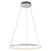 ZERUM Sospensione LED 45W 3000K Bianco - Lampada Anello in Alluminio IP20 Design Minimale per Ambienti Moderni - Rossini Group