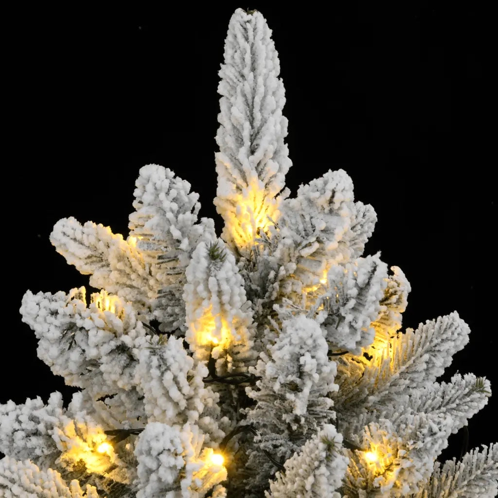 Albero di Natale Artificiale con 300 LED e Neve Floccata 180 cm 3315765