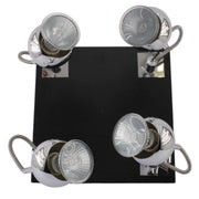 Plafoniera Quadrata 4 FARETTI GU10 4X50W - Serie VIENNA ALEYAY