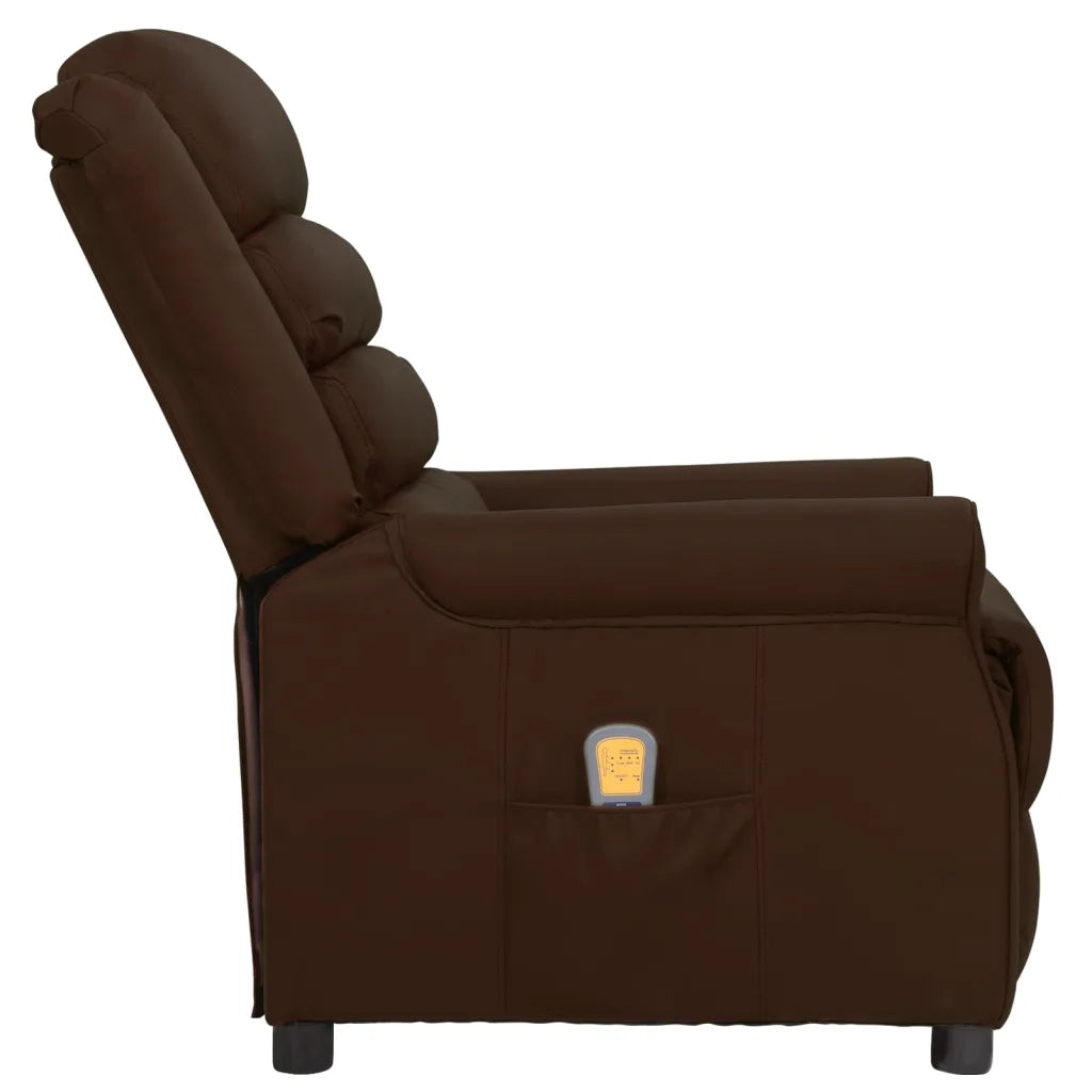 Poltrona Massaggiante Marrone in Similpelle 338830