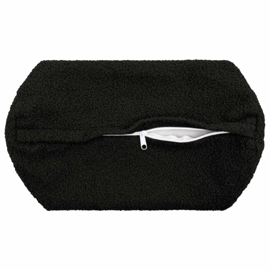 Federa 2 pcs HEERLEN Nero Ø 15 x 40 cm Bouclé 923273