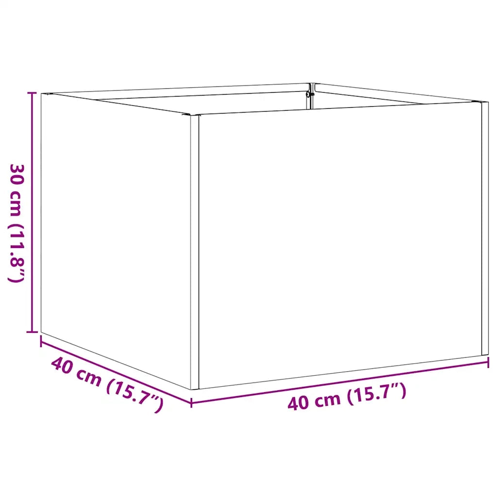 Fioriera 40x40x30 cm in Acciaio Inox 860798