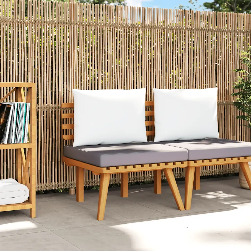 Sedia da Giardino con Cuscini in Legno Massello di Acacia CFW4725583