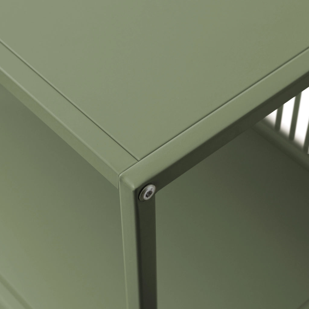 Scaffale in metallo verde kaki EMILIA