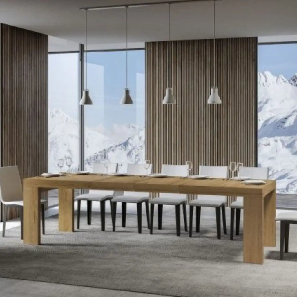 Tavolo allungabile 180/440x90 cm Roxell Premium colore quercia natura