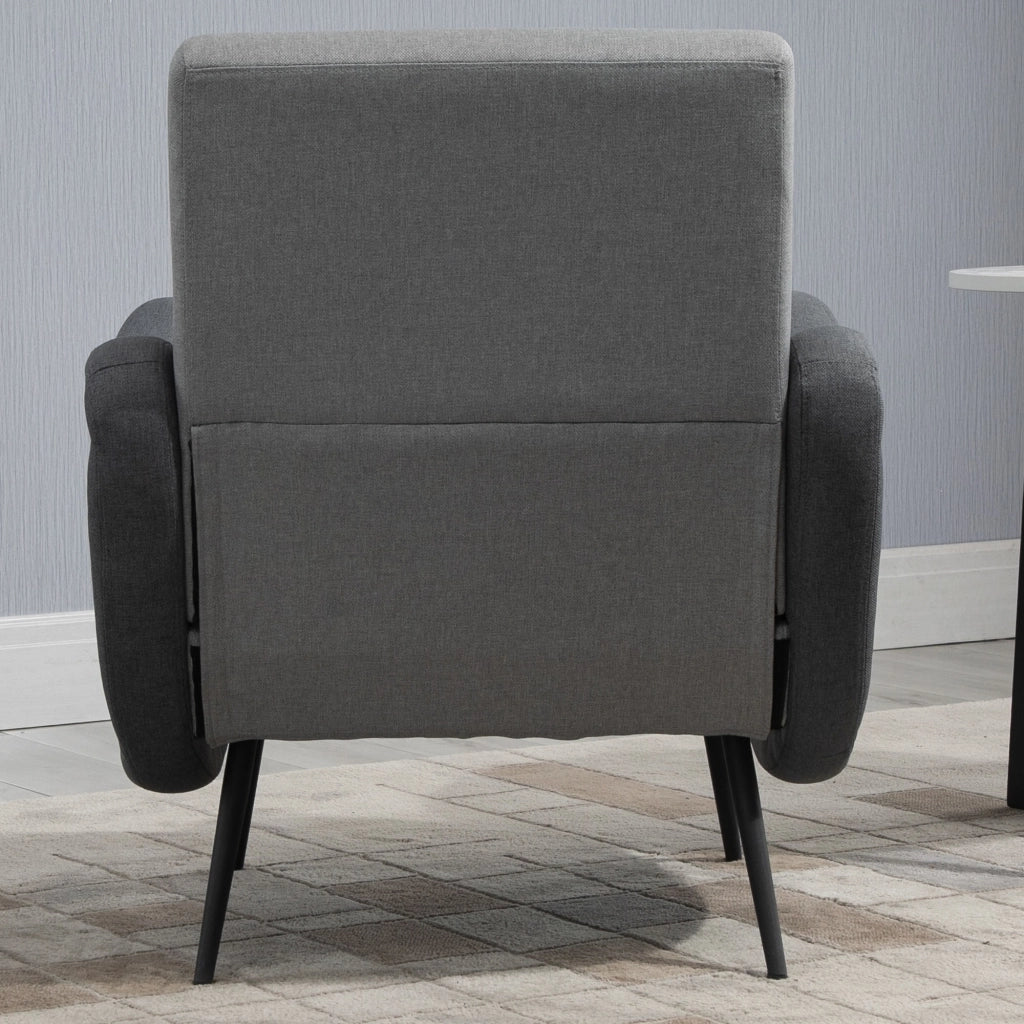 EASYCOMFORT  Poltrona Imbottita in Tessuto - Grigio Chiaro