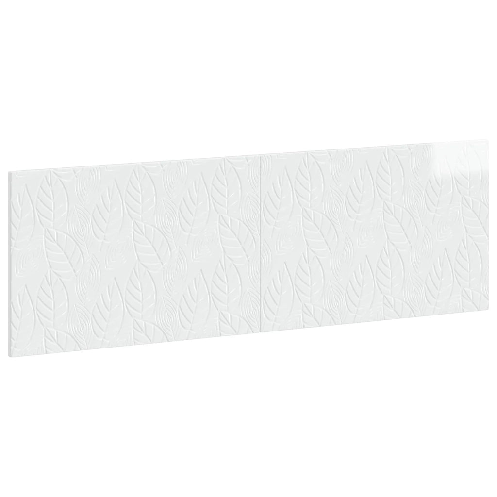 Testiera da Muro DELFT Bianco Lucido Legno ingegnerizzato 897169