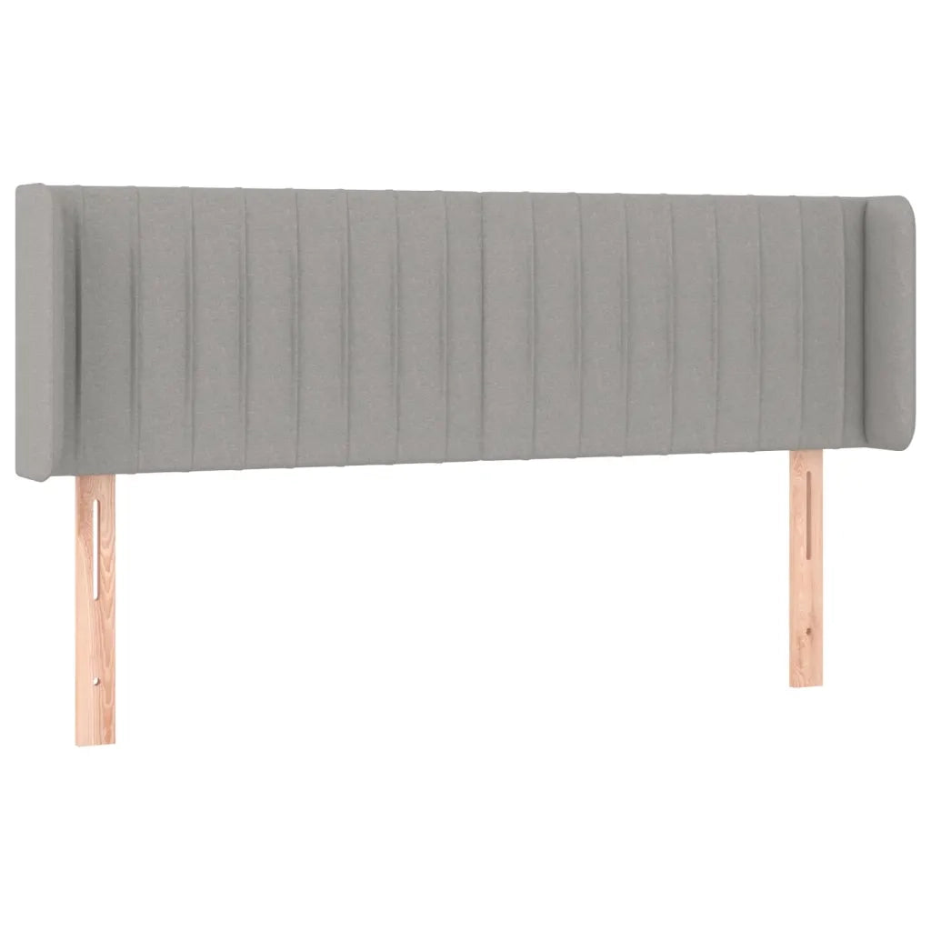 Testiera | Testata ad Orecchio Grigio Chiaro 147x16x78/88 cm in Tessuto