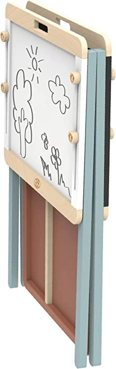 Lavagna Per Bambini Lavagna Bambini Bambini Lavagna Cavalletto Regolabile di Legno Altezza Magnetica Accessori da disegn
