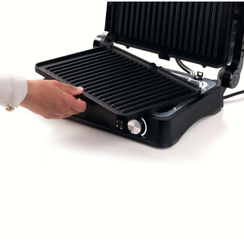 Griglia elettrica 3in1 2000W - 3 modalità di cottura - Piastre antiaderenti - Silver/Black