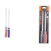 Trade Shop - Set 2 Pezzi Cacciavite A Taglio E A Stella 150mm Con Manico Cristallo 6" 91898 -