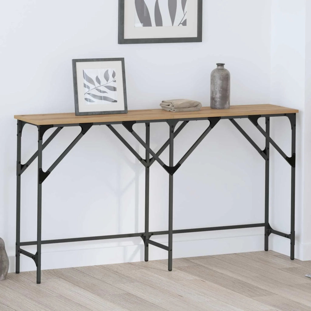 Tavolo consolle rovere artigianale 140 x 29 x 75 cm