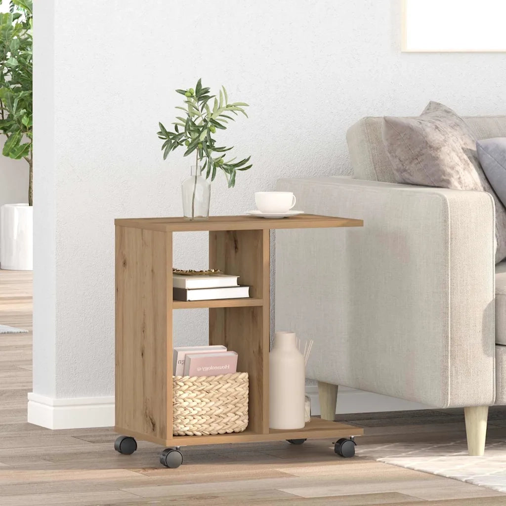 Tavolo da Finestra con ruota rovere artigianale 50 x 30 x 55 cm 869145