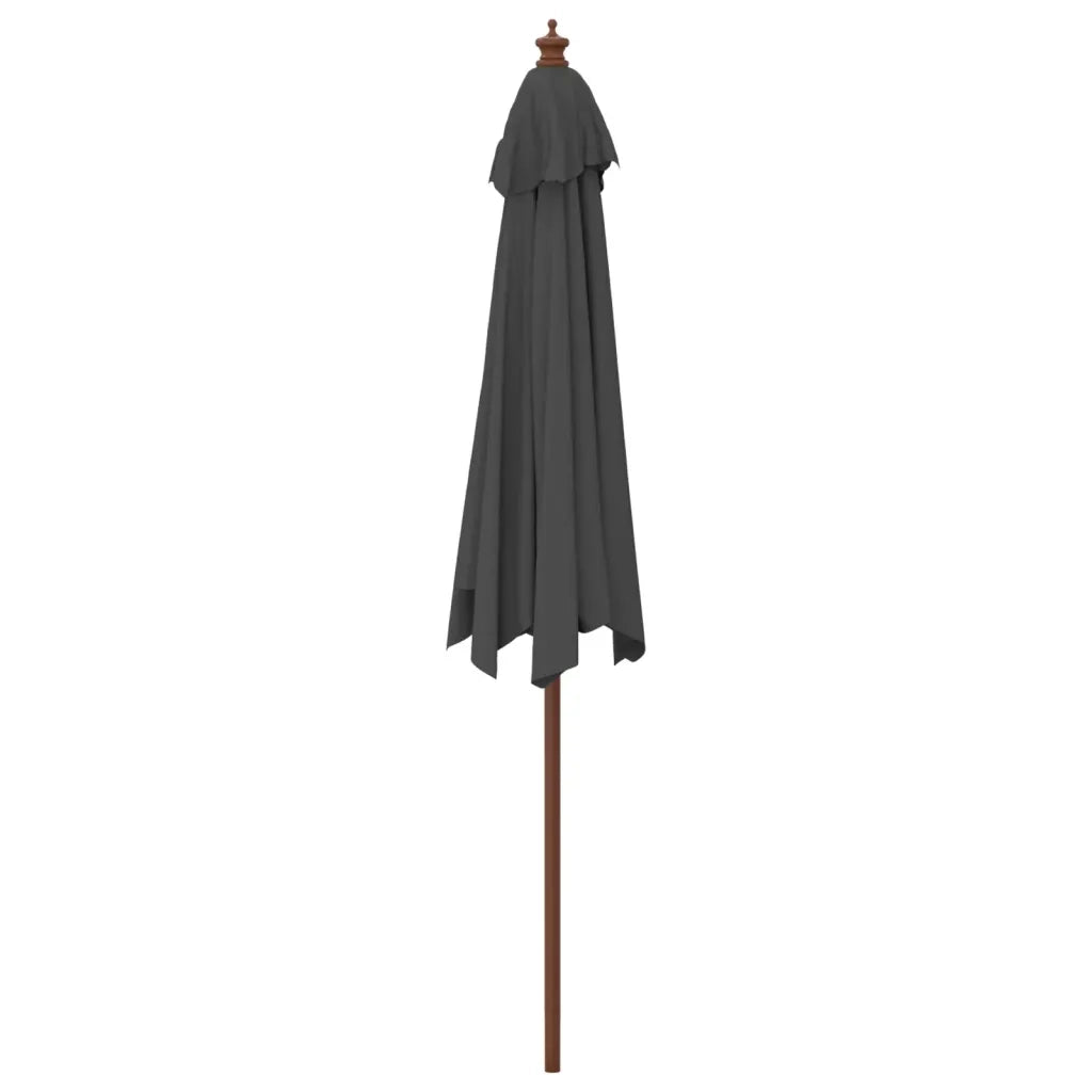 Ombrello | Parasolne da Giardino con Palo in Legno Antracite 299x240 cm