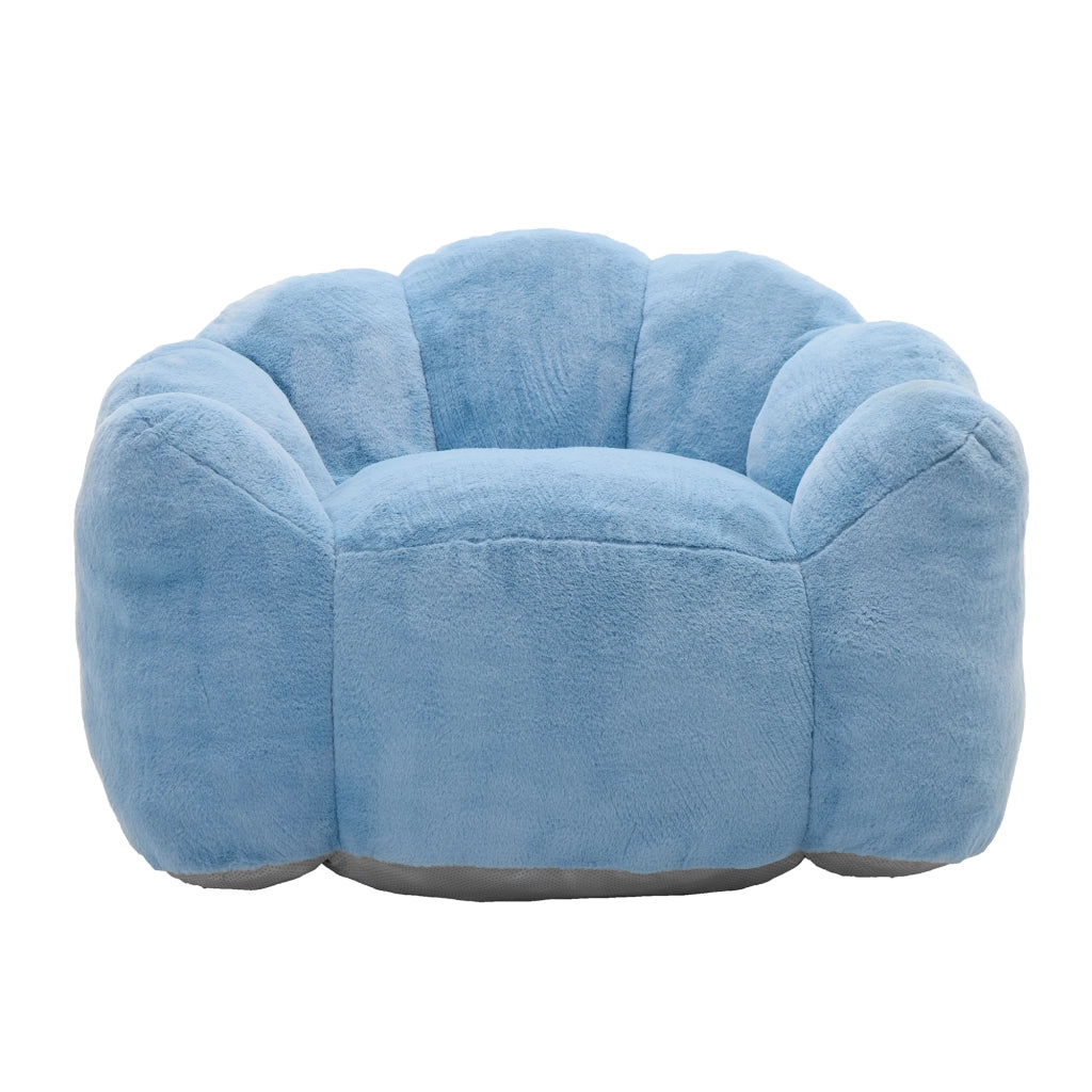 DIVANO a forma di loto in peluche Blu