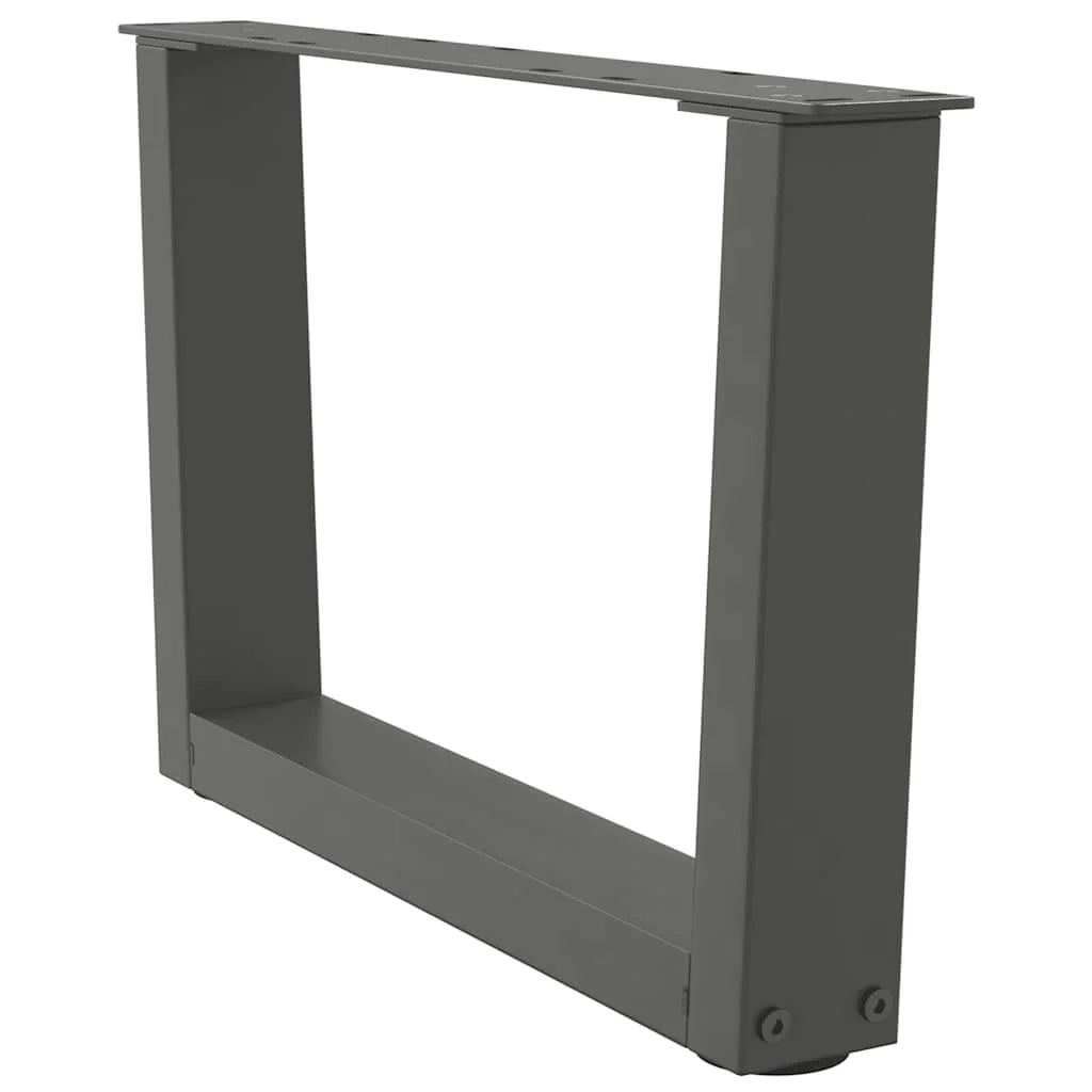 Set di 2 gambe regolabili per tavolino da caffè a forma di V 50 x 30 x 31 cm in acciaio antracite 02_0056898