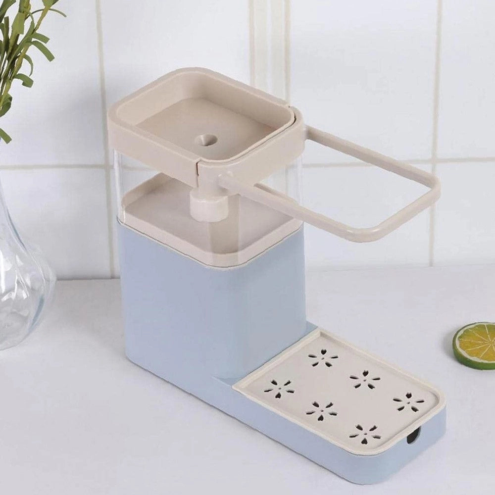 Trade Shop - Dispenser Porta Sapone Liquido Dosatore Organizer Per Lavello Lavabo 21x12x25x9 -