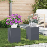 Supporto per piante 2 pcs Antracite 24 x 24 x 35 cm Acciaio 865808