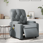Poltrona Massaggiante Elettrica Reclinabile Grigio Similpellecod mxl 133021