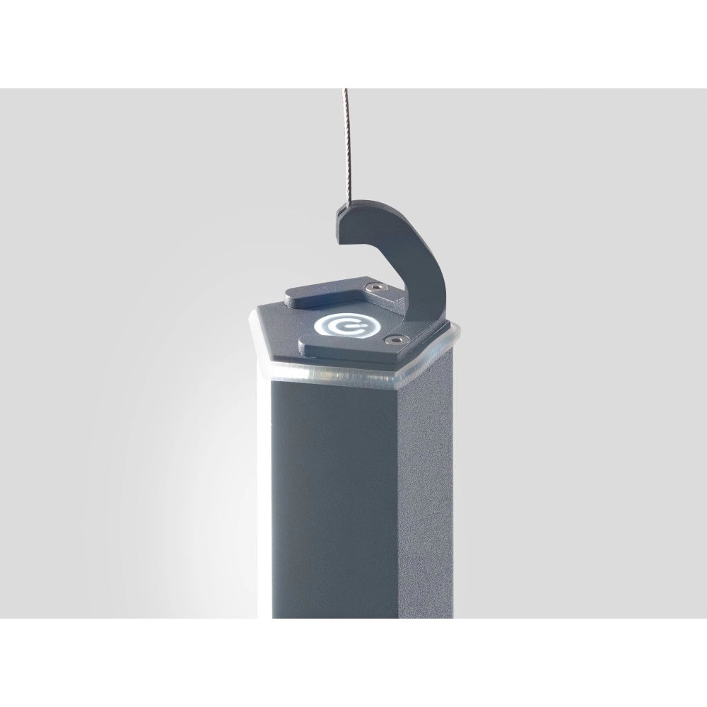 Pencil staffa sospensione verticale Zafferano - Accessorio lampada a sospensione Grigio Scuro