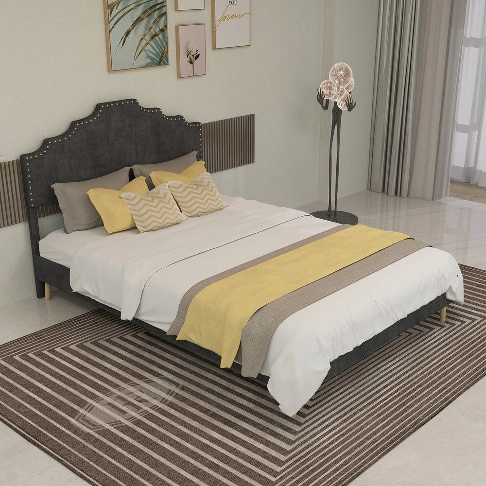 Letto Contenitore Imbottito ¨C Xylo ¨C Grigio 140x200
