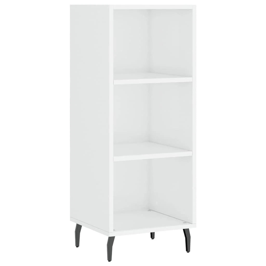 Buffet credenza cassettiera mobiletto mobile contenitore organizer per cucina soggiorno finitura lucida 34,5 x 32,5 x 90 cm legno ingegnerizzato bianco 02_0030583