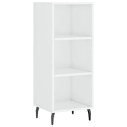 Buffet credenza cassettiera mobiletto mobile contenitore organizer per cucina soggiorno finitura lucida 34,5 x 32,5 x 90 cm legno ingegnerizzato bianco 02_0030583