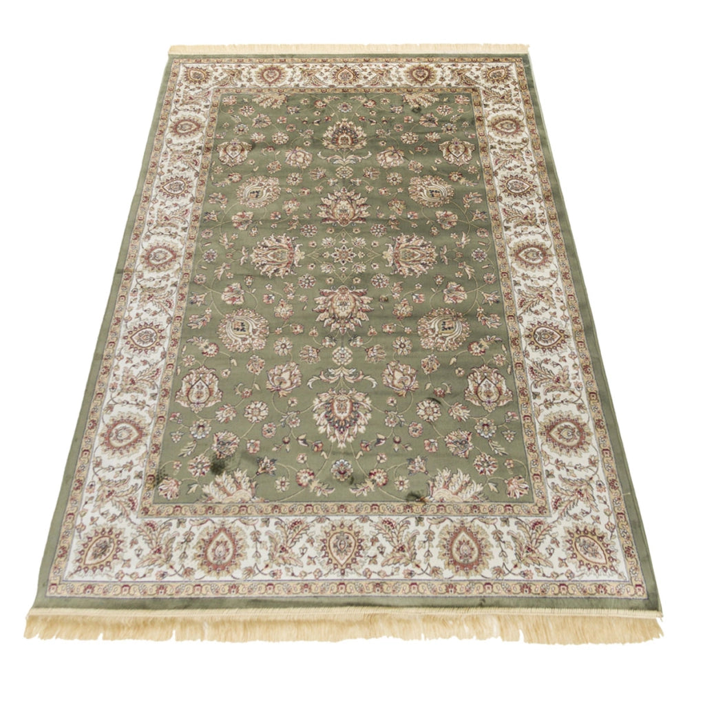 Tappeto RUBINE 492 Ziegler VERDE cm.250x380 disegno classico persiano stile orientale tradizionale. Tappeto salotto, soggiorno, camera da letto, ingresso, corridoio.