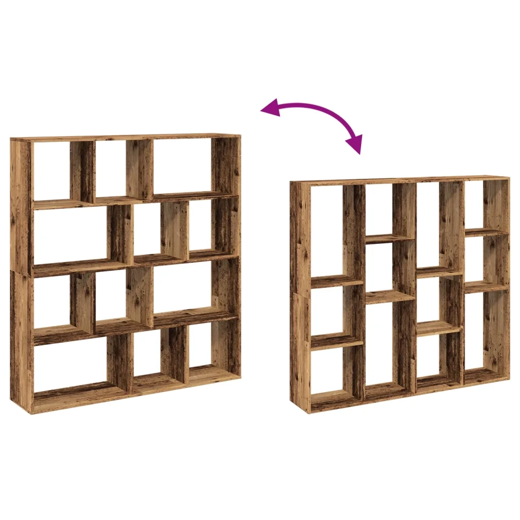 Libreria-Scaffale per Libri-Mobile di Stoccaggio Legno Antico 132x29x141,5 cm in Legno Multistrato