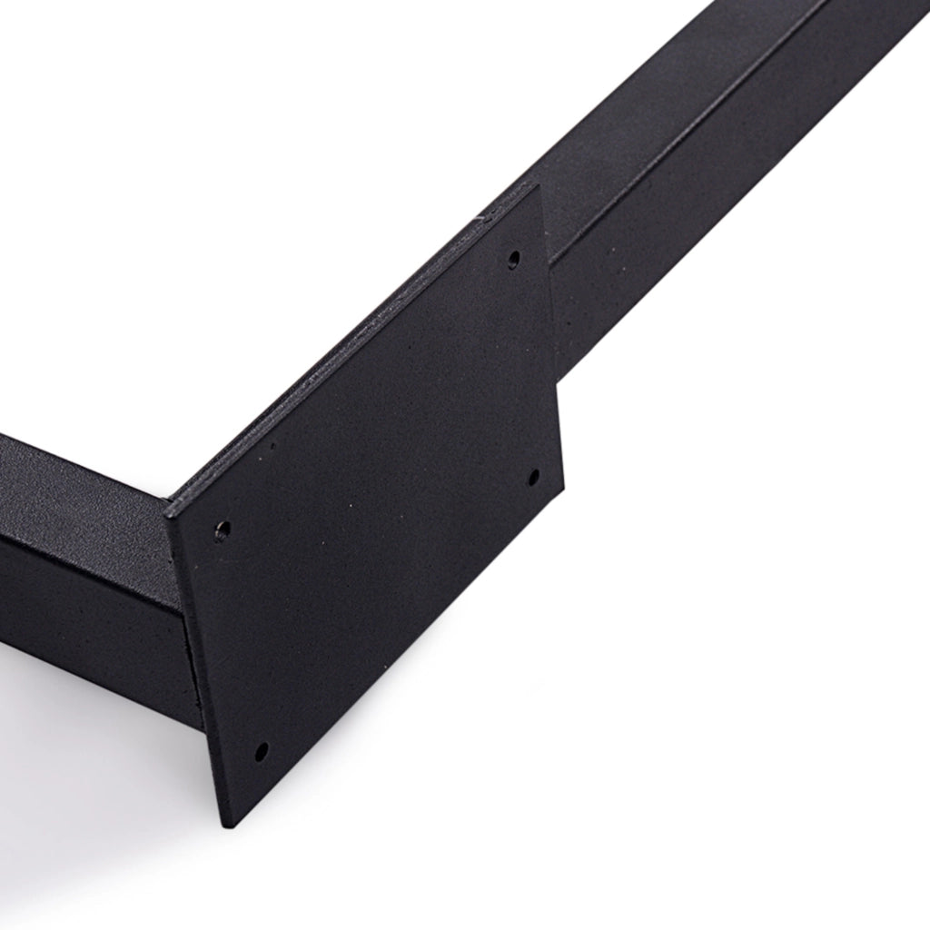 Set di 2 Gambe in Acciaio 'Lundtoft' per Mobili Fai da Te (AxL) 72 x 55 cm - Nero Opaco [en.casa]