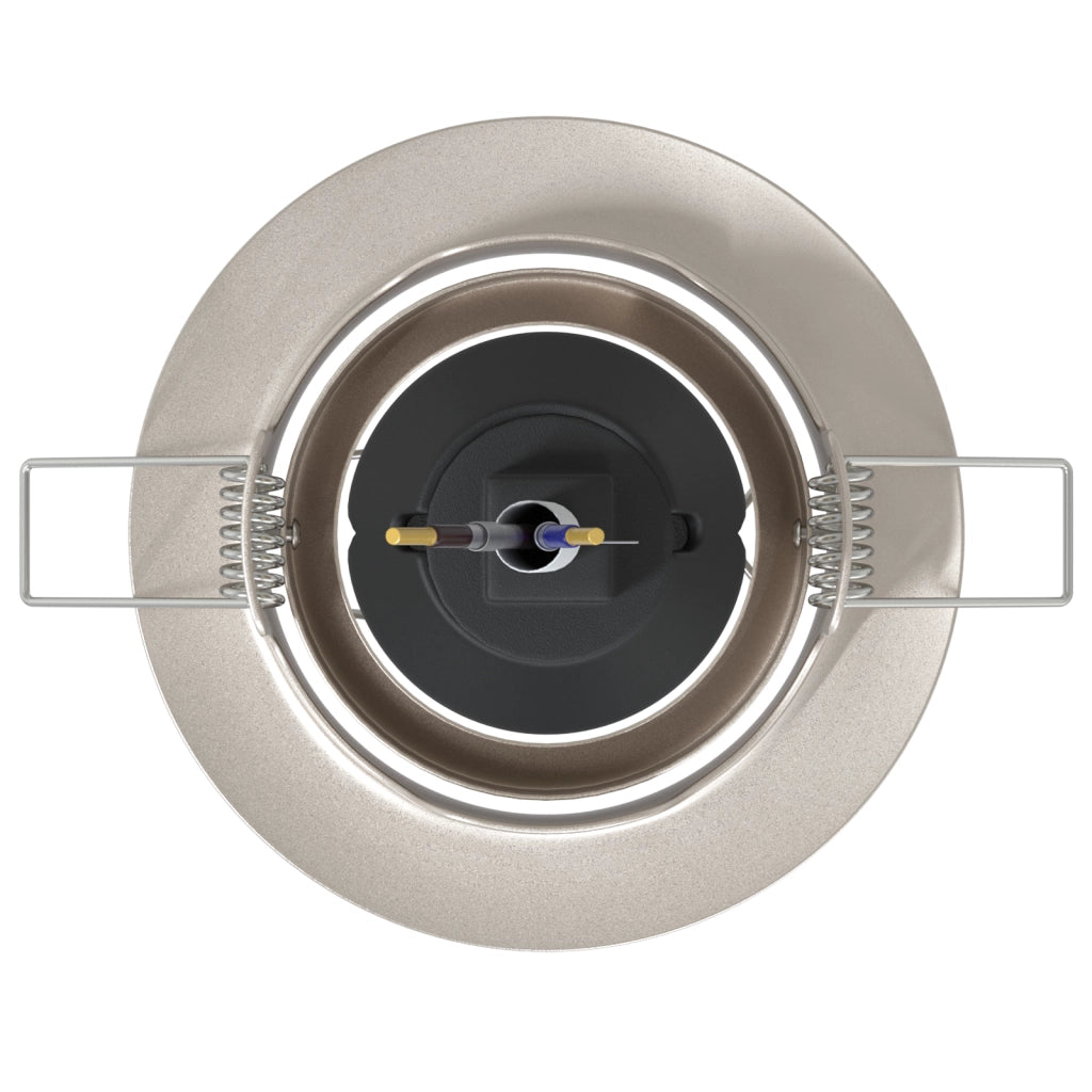 Faretti Incassati 6 pezzi Rotondo GU10 Argento Ã˜90 mm Acciaio