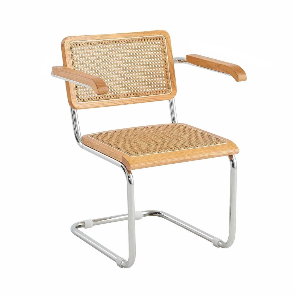 LÚZETE - SEDIA WEBSTER CON BRACCIOLI IN RATTAN PL COLORE NATURALE