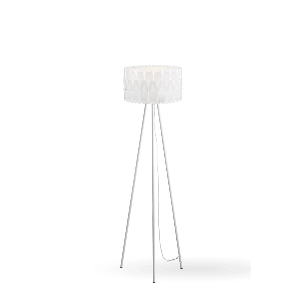 Piantana Moderna Amanda Polilux ® Bianco E Metallo 1 Luce E27