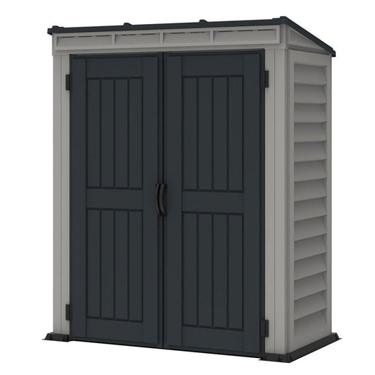 Casetta da Giardino Porta Attrezzi 91x170x202 cm in PVC Grigio/Grigio Scuro